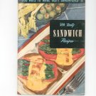 500 Ways To Make Tasty Sandwiches #14 Cookbook Vintage 1950 Culinary Arts Institute