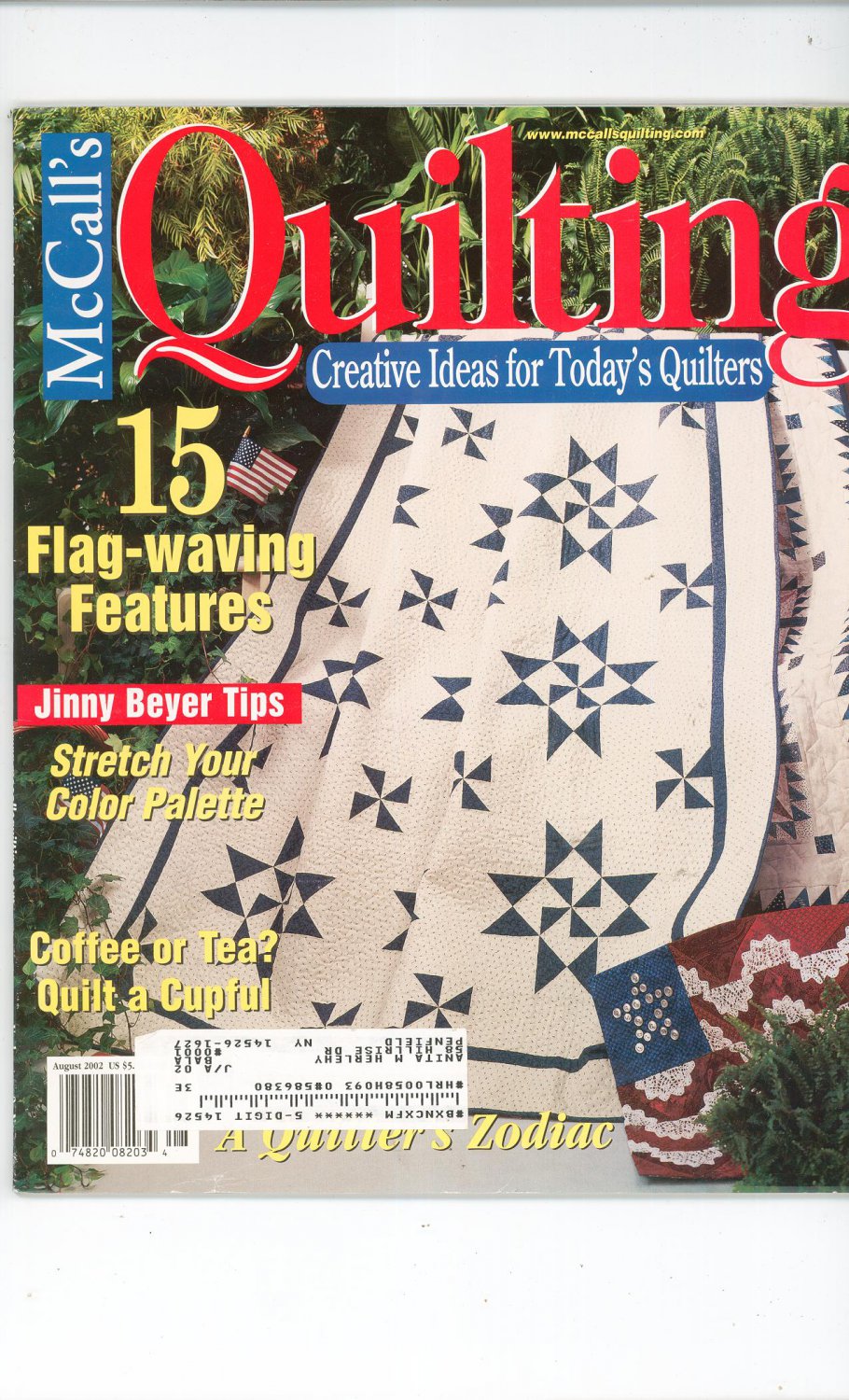 McCall's Quilting Magazine Back Issue August 2002