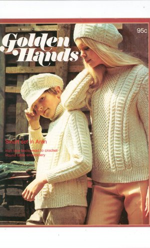 Golden Hands Part 49 Smart Set In Aran Crochet Embroidery Vintage