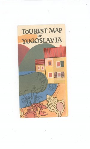 Vintage Tourist Map Of Yugoslavia  Travel Brochure / Guide