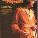Golden Hands Part 53 Lounge Robe Poncho & Cap Knit Embroider  Vintage