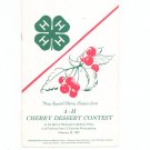 Vintage 4-H Very Special Cherry Recipes Rochester NY 1967