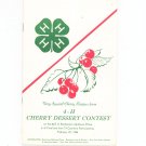 Vintage 4-H Very Special Cherry Recipes Rochester NY 1966