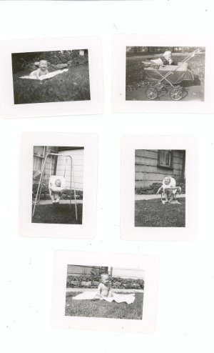 Vintage Photograph Lot Of 5 Assorted Child Baby B&W Very Nice