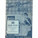 Your Refrigerator Recipes Cookbook Vintage Regional Rochester Gas Electric New York