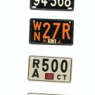 Lot Of 4 Assorted License Plates Miniature New Hampshire Mass. New Jersey Connecticut Vintage