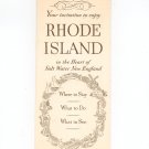 Vintage Your Invitation To Enjoy Rhode Island Brochure