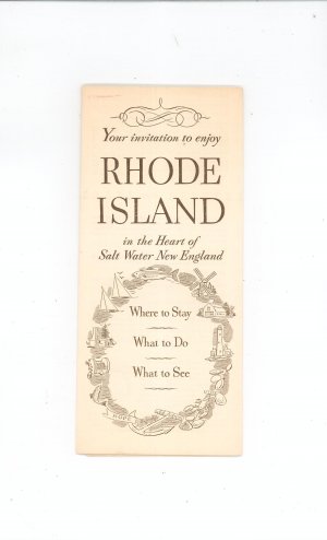 Vintage Your Invitation To Enjoy Rhode Island Brochure