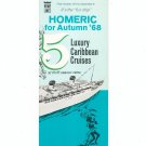 Vintage Homeric Caribbean Cruise Brochure Autumn 1968 Home Lines