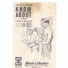 Vintage What You Should Know About Your Power Driver Drill Black & Decker Manual 1962