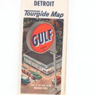 Vintage Gulf Tourgide Map Detroit