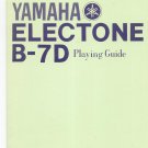 Vintage Yamaha Electone B-7D Playing Guide 1967