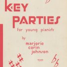 Vintage Key Parties For Young Pianists Music Book By Marjorie Johnson G. Schirmer 2229