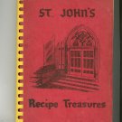 Vintage St. John's Recipe Treasures Cookbook Regional Syracuse New York Advertisements