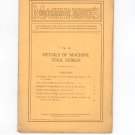 Machinery's Reference Series Number 14 Details Of Machine Tool Design Vintage