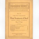 Machinery's Reference Series Number 63 Heat Treatment Of Steel Vintage