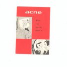 Acne What You Can Do About It Pamphlet Vintage 1954 New York Dept. Health