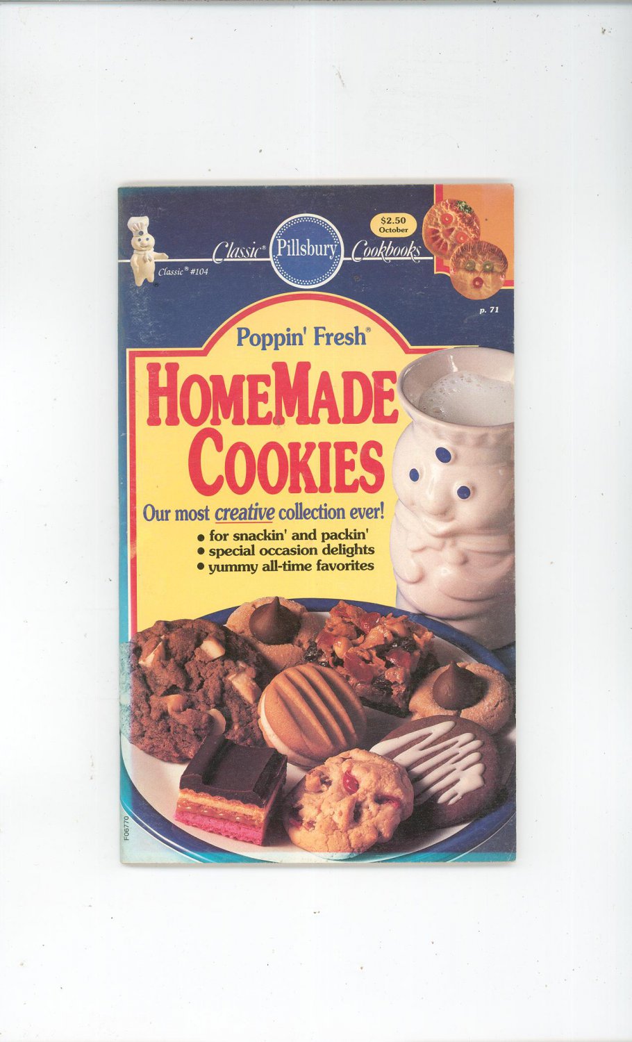 Pillsbury Poppin Fresh Homemade Cookies Cookbook Classic #104 1989