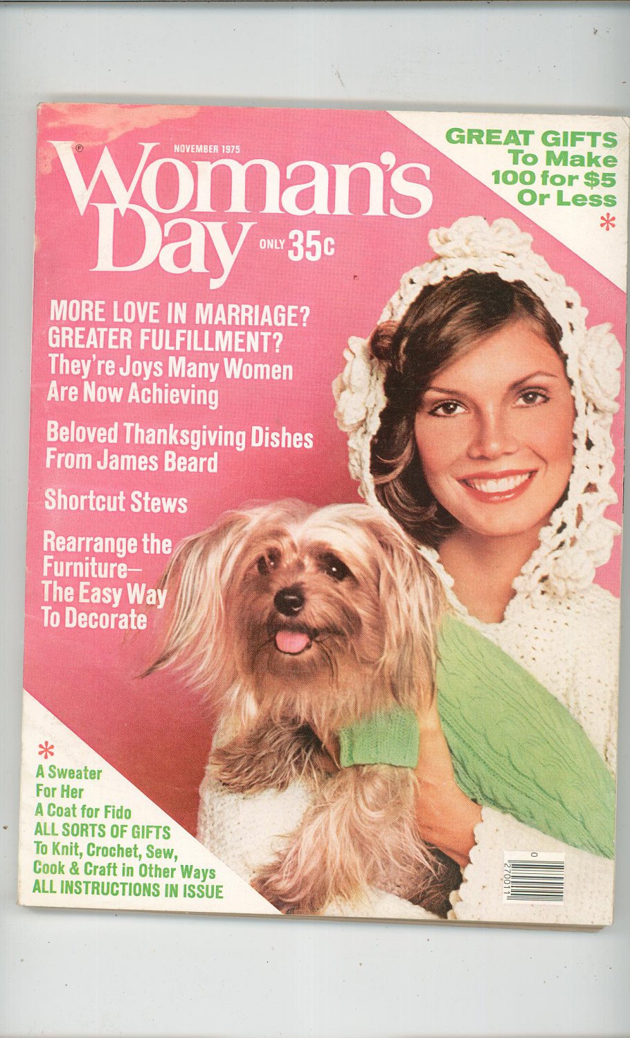 Woman's Day Magazine November 1975 Back Issue Vintage