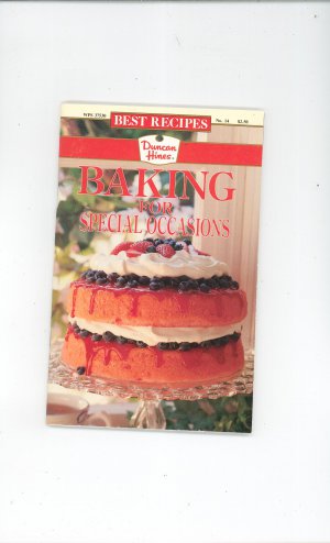 Duncan Hines Baking For Special Occasions Cookbook No. 14 1992 With Coupons