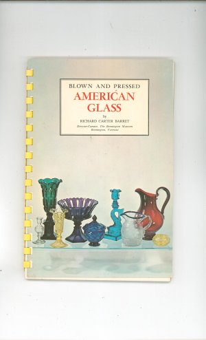 Vintage Blown And Pressed American Glass By Richard Carter Barret  1967