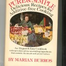 Pure & Simple Cookbook By Marian Burros Signed Copy Hard Cover 0688032850