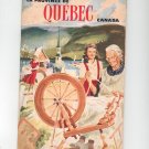 La Province De Quebec Canada Travel Guide Vintage