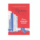 Vintage A New High In The Las Vegas Sky Hotel Riviera Souvenir Gaming Guide 1955