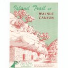 Vintage Island Trail At Walnut Canyon Travel Guide Arizona  1954