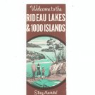 Vintage Welcome To The Rideau Lakes & 1000 Islands Travel Brochure