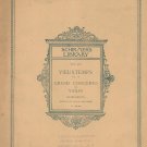 Schirmers Library Vieuxtemps Op. 10 Grand Concerto Music Book Volume 716 Vintage