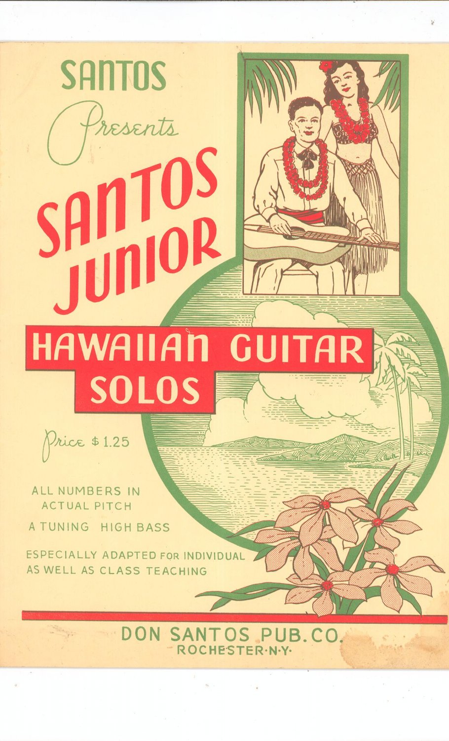 Santos Presents Santos Junior Hawaiian Guitar Solos by Don Santos Vintage