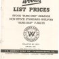 Wood's V Belt Drive Manual Catalog Vintage 1956 Sure Grip With Price List