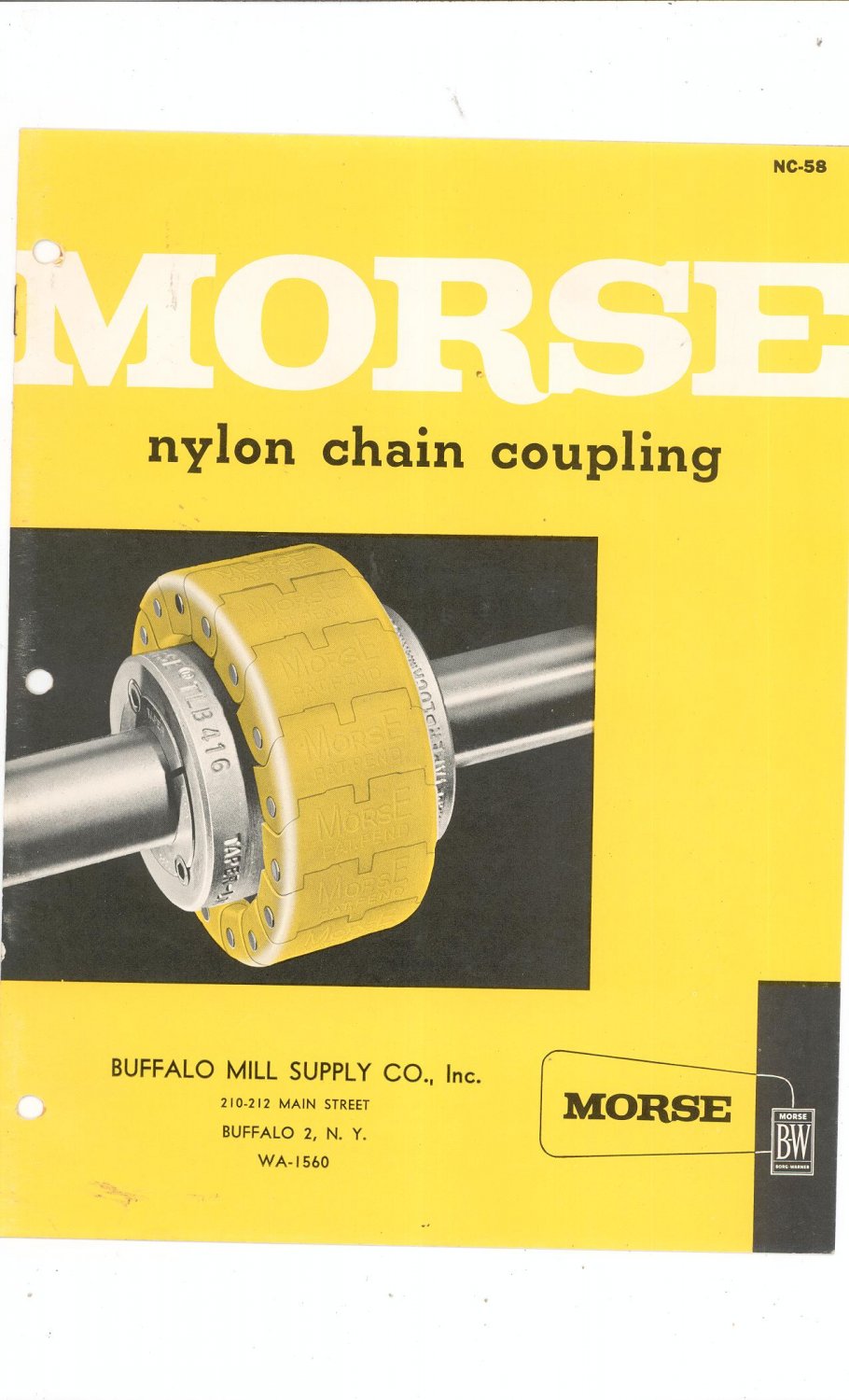 Morse Nylon Chain Coupling Catalog Vintage