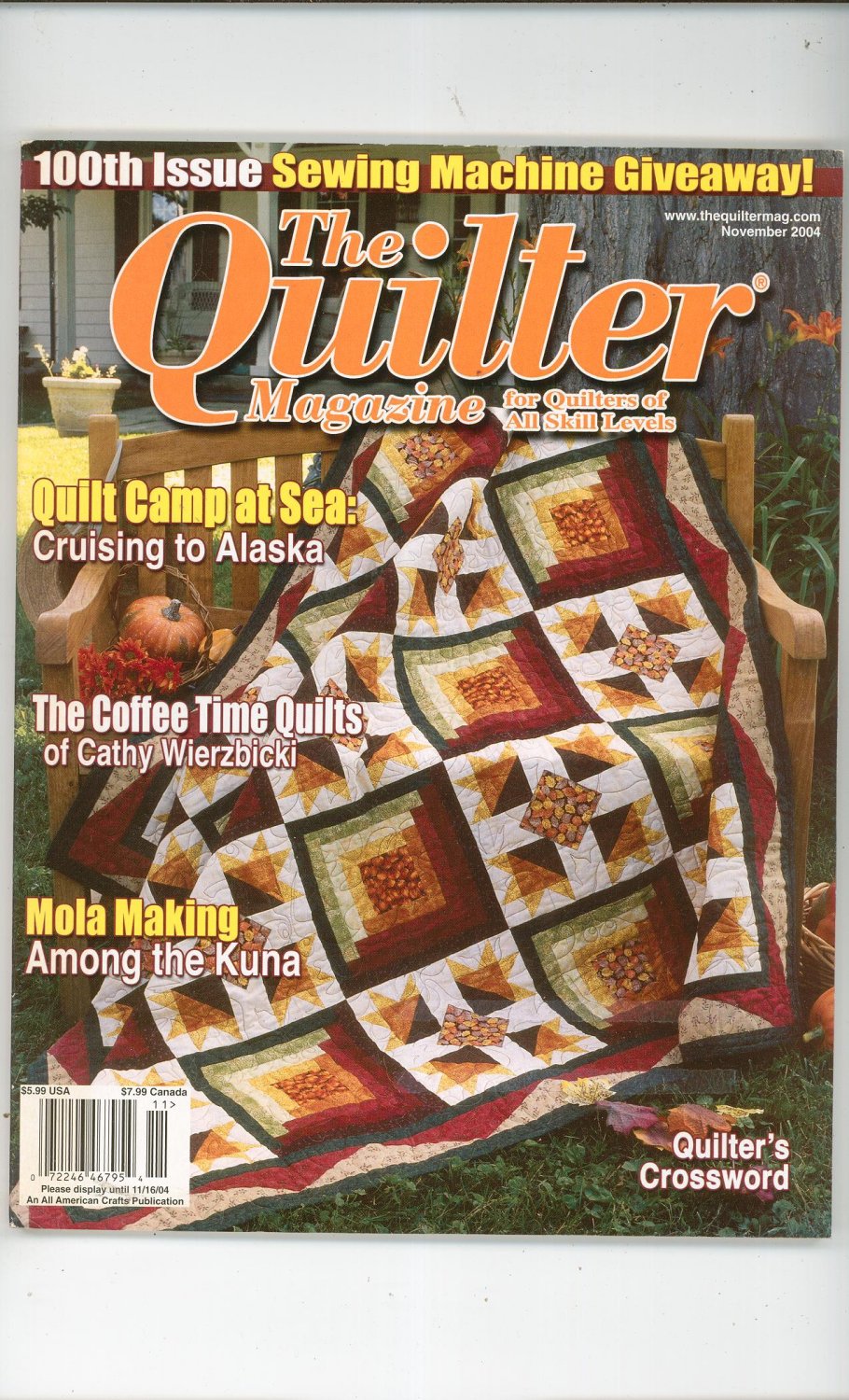 The Quilter Magazine Back Issue November 2004 With Pattern All Skill ...