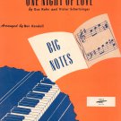 One Night Of Love Piano Sheet Music Vintage Bourne Inc.