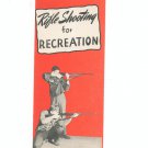 Vintage Rifle Shooting For Recreation Brochure By Sportsmen's Service Bureau