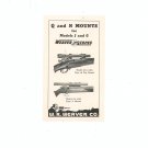 Vintage Q & N Mounts For Models J & G Weaver Scopes Advertising Brochure Shotgun