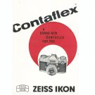 Vintage Contaflex Zeiss Ikon Advertising Brochure 1962