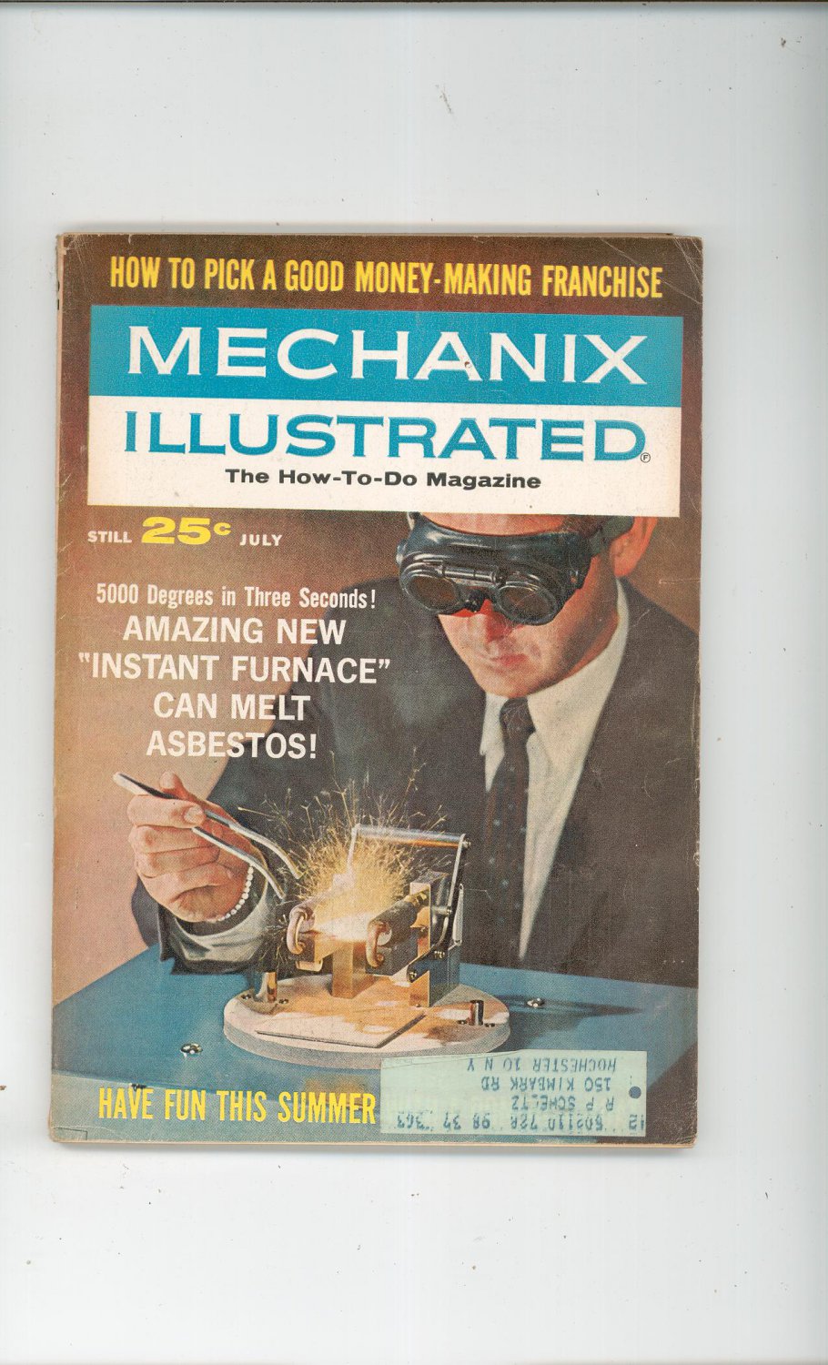 Mechanics Illustrated Magazine July 1962 Vintage Furnace Melt Asbestos