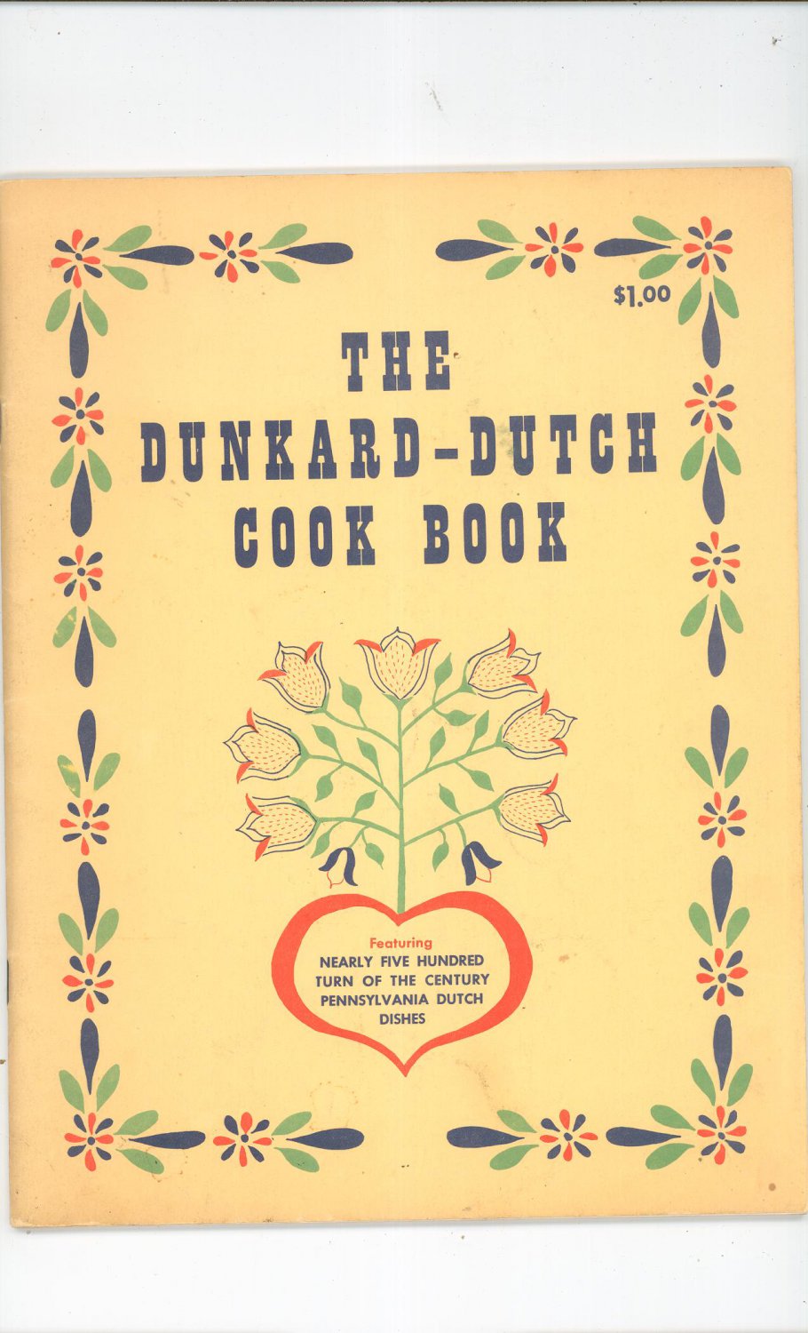 The Dunkard Dutch Cookbook Vintage 1968 Appiled Arts Nearly 500 Recipes