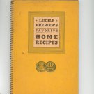 Vintage Lucile Brewer's Favorite Home Recipes Cookbook Grange 1940