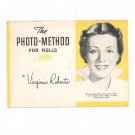 The Photo Method For Rolls Cookbook by Virginia Roberts Occident Flour Vintage 1943