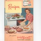 Recipes For Your Hotpoint Electric Range Cookbook Vintage