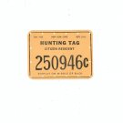 Vintage New York State Hunting Tag October 1963 September 1964