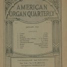 American Organ Quarterly Magazine Vintage January 1925