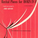 Breeze Easy Recital Pieces For Horn in F Book 1 With Piano John Kinyon MPH