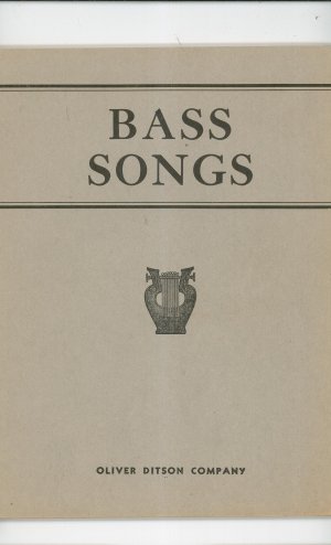 Bass Songs Editor Martin Mason Vintage Oliver Ditson Company