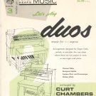 Let's Play Duos Music For Two Organs Porter Heaps Music Series Number 3
