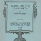 School For The Pianoforte Student Book Volume II Theodore Presser Vintage